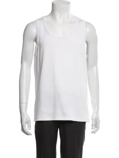 Pre-owned Bottega Veneta Scoop Neck Sleeveless Tank In White