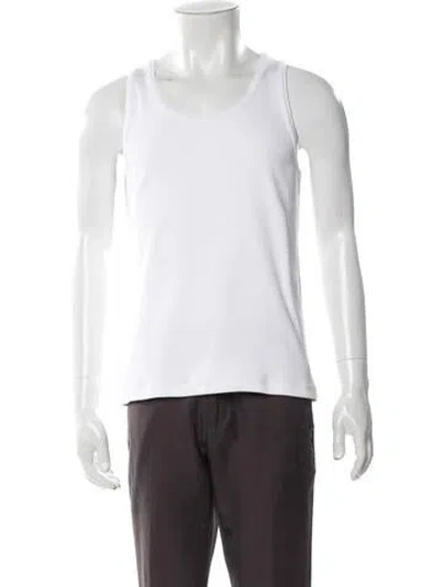 Pre-owned Bottega Veneta Scoop Neck Sleeveless T-shirt In White