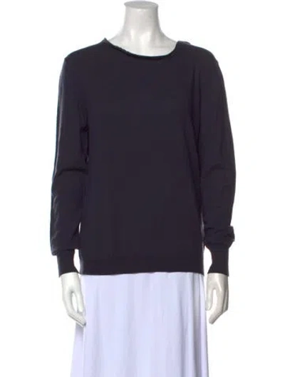 Pre-owned Bottega Veneta Scoop Neck Sweater In Blue