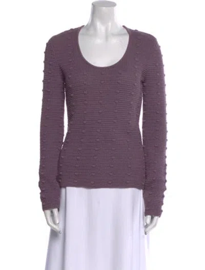 Pre-owned Bottega Veneta Scoop Neck Sweater In Purple