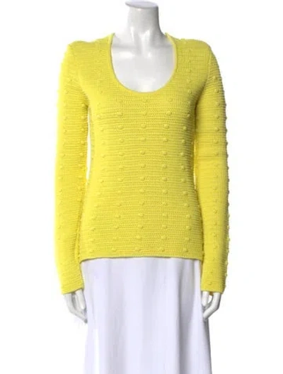 Pre-owned Bottega Veneta Scoop Neck Sweater In Yellow
