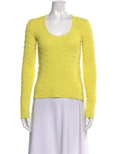 Pre-owned Bottega Veneta Scoop Neck Sweater In Yellow