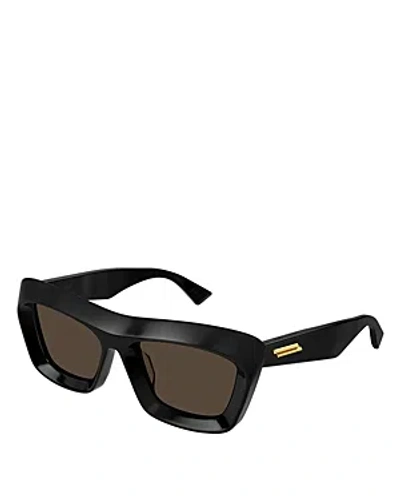 Bottega Veneta Scoop Squared Sunglasses, 53mm In Black
