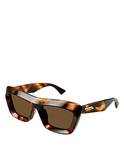 BOTTEGA VENETA SCOOP SQUARED SUNGLASSES, 53MM