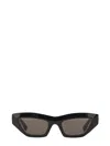 Bottega Veneta Sculptured Cat Eye Sunglasses In Black