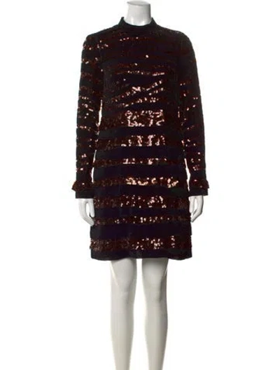 Pre-owned Bottega Veneta Sequin Mini Dress In Multi