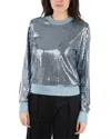 Bottega Veneta Sequined Crewneck Sweater In Blue