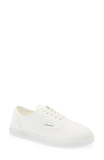 Bottega Veneta Sawyer Intrecciato Leather Low-top Sneakers In White