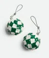 Bottega Veneta 2er-set Karierte Dekore In Transparent/emerelad Green