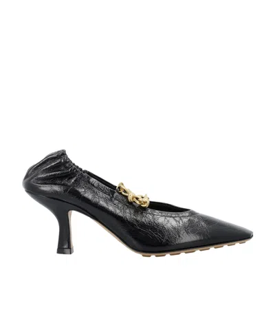 Bottega Veneta Kitten Heel Melbourne Pump In Black