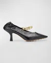 Bottega Veneta Sharp Chain Pumps In Black