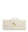 Bottega Veneta Shearling Andiamo Clutch Bag In White