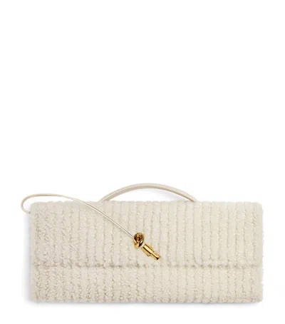 BOTTEGA VENETA SHEARLING ANDIAMO CLUTCH BAG