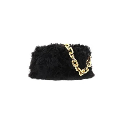 Pre-owned Bottega Veneta Shearling Chain Bag 'fondant/gold'