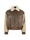 Bottega Veneta Multicolor Leather Bomber Jacket In Multi