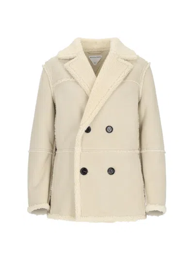 Bottega Veneta Shearling Jacket In Yellow