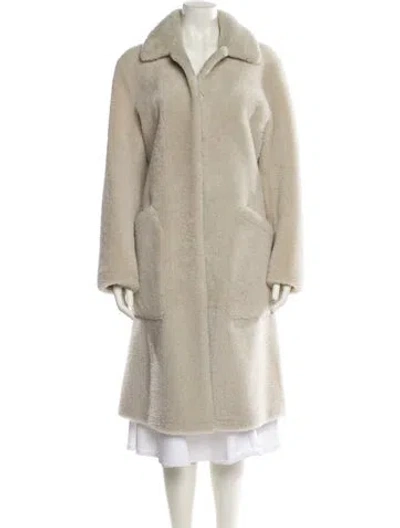 Pre-owned Bottega Veneta Shearling Jacket In Neutral