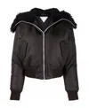 Bottega Veneta Shearling-lined Bomber Jacket In Black