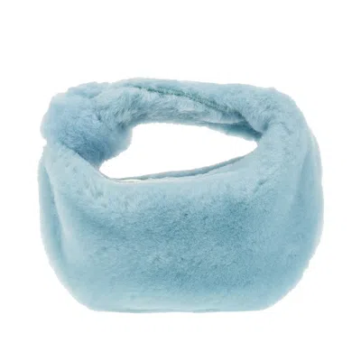 Bottega Veneta Shearling Mini 'jodie' Bag In Blue