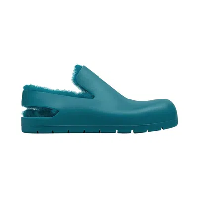 Bottega Veneta Shearling Slippers In ["blue"]
