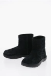 BOTTEGA VENETA SHEARLING SNAP ANKLE BOOTS WITH LOGO APPLICATION