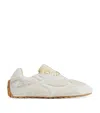 Bottega Veneta Shearling-suede Orbit Flash Sneakers In White