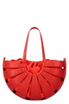 Bottega Veneta Circular Leather Tote Bag With Rivets