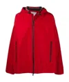 Bottega Veneta Shell Windbreaker Jacket In Red