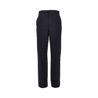 Bottega Veneta Shetland Wool Canvas Pants In Blue
