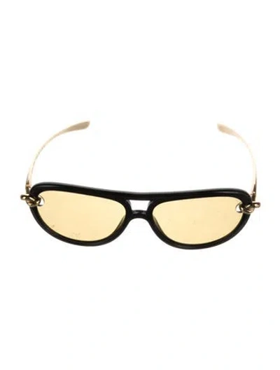 Pre-owned Bottega Veneta Shield Tinted Sunglasses In Black