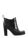 Bottega Veneta Shine Square Toe Ankle Boots In Black