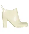 Bottega Veneta Shine Rubber Bootie In Beige