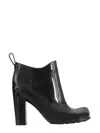 Bottega Veneta Shine Square Toe Ankle Boots In Black