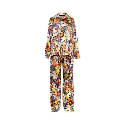 Pre-owned Bottega Veneta Shine Viscose Floral Pyjama Set 'multicolor' | Multi-color | Women's Size S