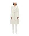 Bottega Veneta Shiny Leather Coat In White