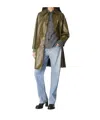 Bottega Veneta Shiny Leather Coat In Green