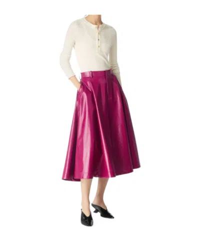Bottega Veneta Shiny Leather Culotte In Purple