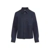 Bottega Veneta Wool Drill Shirt With Yellow Stitching