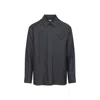 Bottega Veneta Triangle Back Denim Shirt In Black