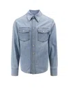 Bottega Veneta Bleached Light Denim Shirt