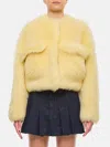 Bottega Veneta Toscana Shearling Cropped Blouson In Gelb