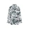 Bottega Veneta Multicolor Printed Silk Shirt In Grey