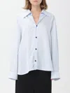 Bottega Veneta Light Blue Twill Viscose Shirt In Sky Blue