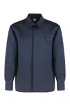 Bottega Veneta Shirt In Twill Cotton And Silk In Blue