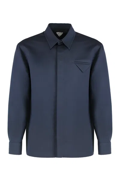 BOTTEGA VENETA BOTTEGA VENETA SHIRT IN TWILL COTTON AND SILK