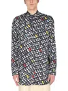 Bottega Veneta Men Shirt With Allover Print In Multi