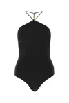 Bottega Veneta Black Stretch Cashmere Blend Bodysuit In Black