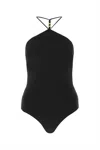 Bottega Veneta Black Stretch Cashmere Blend Bodysuit