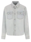 Bottega Veneta Denim Shirt With Extra Bleach Wash