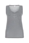 Bottega Veneta Striped Bustier Viscose Knit Tank Top In 4096